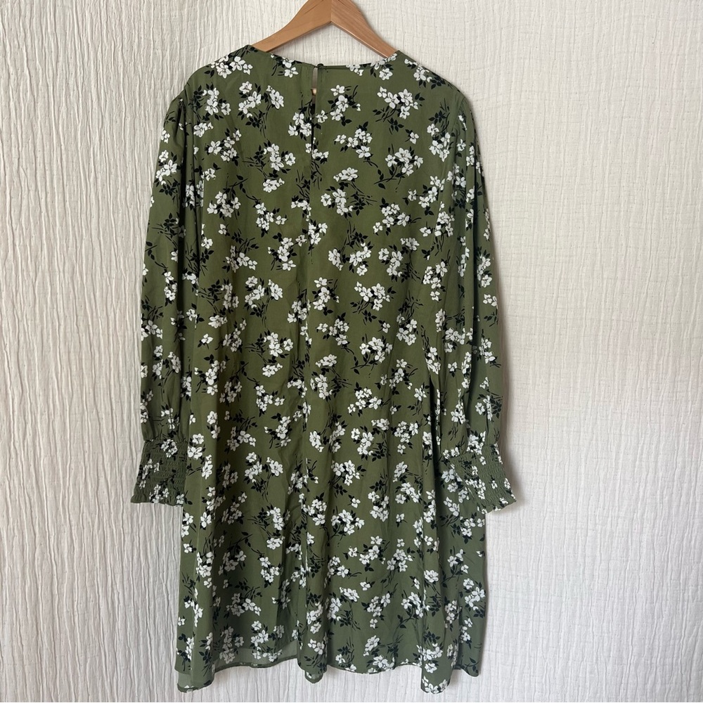 new look curves olive floral dress size 22 - Picture 4 of 11